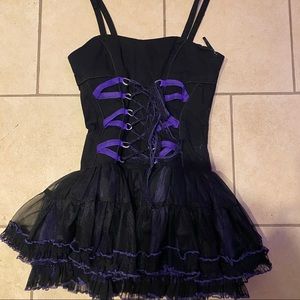 black and purple tripp nyc dress